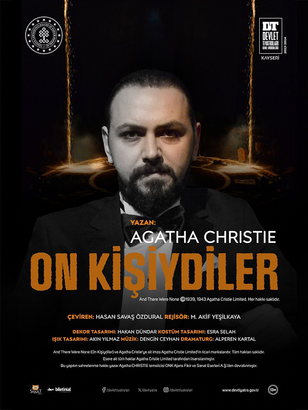 On Kişiydiler Tiyatro Oyunu Kayseri - 15-17 Ocak 2026 Kayseri Devlet Tiyatrosu | Agatha Christie Polisiye 70₺'den Etkinlik Görseli